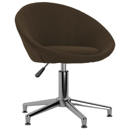 vidaXL Sillas de comedor giratorias 2 unidades tela marrón oscuro