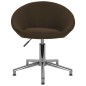 vidaXL Sillas de comedor giratorias 2 unidades tela marrón oscuro