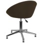 vidaXL Sillas de comedor giratorias 2 unidades tela marrón oscuro