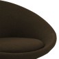 vidaXL Sillas de comedor giratorias 2 unidades tela marrón oscuro