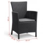 Allibert Silla de comedor de jardín 2 uds Iowa gris grafito Allibert Silla de comedor de jardín 2 uds Iowa gris grafito
