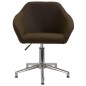 vidaXL Sillas de comedor giratorias 2 unidades tela marrón oscuro vidaXL Sillas de comedor giratorias 2 unidades tela marrón oscuro