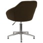 vidaXL Sillas de comedor giratorias 2 unidades tela marrón oscuro vidaXL Sillas de comedor giratorias 2 unidades tela marrón oscuro