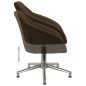 vidaXL Sillas de comedor giratorias 2 unidades tela marrón oscuro vidaXL Sillas de comedor giratorias 2 unidades tela marrón oscuro