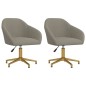 vidaXL Sillas de comedor giratorias 2 unidades terciopelo gris claro vidaXL Sillas de comedor giratorias 2 unidades terciopelo gris claro