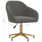 vidaXL Silla de comedor giratoria de terciopelo gris oscuro vidaXL Silla de comedor giratoria de terciopelo gris oscuro