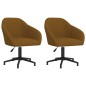 vidaXL Sillas de comedor giratorias 2 unidades terciopelo marrón vidaXL Sillas de comedor giratorias 2 unidades terciopelo marrón