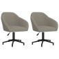 vidaXL Sillas de comedor giratorias 2 uds de terciopelo gris claro vidaXL Sillas de comedor giratorias 2 uds de terciopelo gris claro