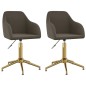 vidaXL Sillas de comedor giratorias 2 unidades terciopelo gris oscuro vidaXL Sillas de comedor giratorias 2 unidades terciopelo gris oscuro