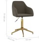 vidaXL Sillas de comedor giratorias 2 unidades terciopelo gris oscuro vidaXL Sillas de comedor giratorias 2 unidades terciopelo gris oscuro