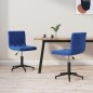 vidaXL Sillas de comedor giratorias 2 uds terciopelo azul