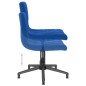 vidaXL Sillas de comedor giratorias 2 uds terciopelo azul