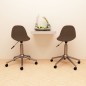 vidaXL Sillas de comedor giratorias 2 unidades tela marrón vidaXL Sillas de comedor giratorias 2 unidades tela marrón