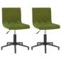 vidaXL Sillas de comedor giratorias 2 unidades terciopelo verde claro vidaXL Sillas de comedor giratorias 2 unidades terciopelo verde claro