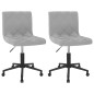 vidaXL Sillas de comedor giratorias 2 uds de terciopelo gris claro vidaXL Sillas de comedor giratorias 2 uds de terciopelo gris claro