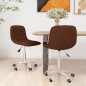 vidaXL Sillas de comedor giratorias 2 unidades tela marrón vidaXL Sillas de comedor giratorias 2 unidades tela marrón