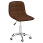 vidaXL Sillas de comedor giratorias 2 unidades tela marrón vidaXL Sillas de comedor giratorias 2 unidades tela marrón