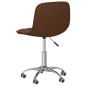 vidaXL Sillas de comedor giratorias 2 unidades tela marrón vidaXL Sillas de comedor giratorias 2 unidades tela marrón
