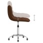 vidaXL Sillas de comedor giratorias 2 unidades tela marrón vidaXL Sillas de comedor giratorias 2 unidades tela marrón