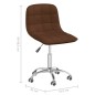 vidaXL Sillas de comedor giratorias 2 unidades tela marrón vidaXL Sillas de comedor giratorias 2 unidades tela marrón
