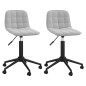 vidaXL Sillas de comedor giratorias 2 uds de terciopelo gris claro vidaXL Sillas de comedor giratorias 2 uds de terciopelo gris claro
