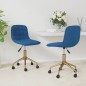 vidaXL Sillas de comedor giratorias 2 uds terciopelo azul vidaXL Sillas de comedor giratorias 2 uds terciopelo azul
