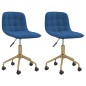 vidaXL Sillas de comedor giratorias 2 uds terciopelo azul vidaXL Sillas de comedor giratorias 2 uds terciopelo azul