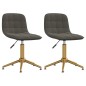 vidaXL Sillas de comedor giratorias 2 unidades terciopelo gris oscuro vidaXL Sillas de comedor giratorias 2 unidades terciopelo gris oscuro