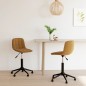 vidaXL Sillas de comedor giratorias 2 uds terciopelo marrón