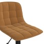 vidaXL Sillas de comedor giratorias 2 uds terciopelo marrón