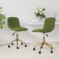 vidaXL Sillas de comedor giratorias 2 unidades terciopelo verde claro vidaXL Sillas de comedor giratorias 2 unidades terciopelo verde claro