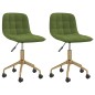 vidaXL Sillas de comedor giratorias 2 unidades terciopelo verde claro vidaXL Sillas de comedor giratorias 2 unidades terciopelo verde claro