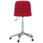vidaXL Sillas de comedor giratorias 2 unidades tela rojo vino tinto vidaXL Sillas de comedor giratorias 2 unidades tela rojo vino tinto