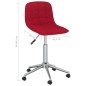 vidaXL Sillas de comedor giratorias 2 unidades tela rojo vino tinto vidaXL Sillas de comedor giratorias 2 unidades tela rojo vino tinto