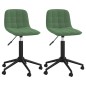 vidaXL Sillas de comedor giratorias 2 unidades terciopelo verde oscuro vidaXL Sillas de comedor giratorias 2 unidades terciopelo verde oscuro