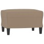 vidaXL Sillón con taburete cuero sintético color capuchino 60 cm vidaXL Sillón con taburete cuero sintético color capuchino 60 cm