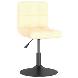 vidaXL Taburete de cocina giratorio de terciopelo crema
