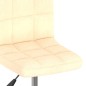 vidaXL Taburete de cocina giratorio de terciopelo crema