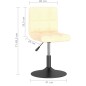 vidaXL Taburete de cocina giratorio de terciopelo crema