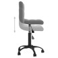 vidaXL Sillas de comedor giratorias 2 unidades terciopelo gris oscuro