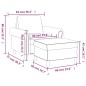 vidaXL Sillón con taburete cuero sintético color capuchino 60 cm vidaXL Sillón con taburete cuero sintético color capuchino 60 cm