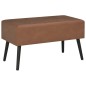 vidaXL Mesa de centro de cuero sintético marrón oscuro 80x40x46 cm vidaXL Mesa de centro de cuero sintético marrón oscuro 80x40x46 cm