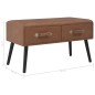 vidaXL Mesa de centro de cuero sintético marrón oscuro 80x40x46 cm vidaXL Mesa de centro de cuero sintético marrón oscuro 80x40x46 cm