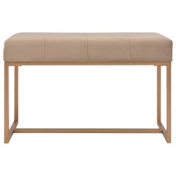vidaXL Banco 80 cm terciopelo beige
