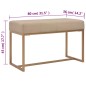 vidaXL Banco 80 cm terciopelo beige vidaXL Banco 80 cm terciopelo beige