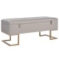 vidaXL Banco con compartimento 105 cm gris de terciopelo vidaXL Banco con compartimento 105 cm gris de terciopelo