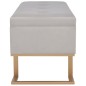 vidaXL Banco con compartimento 105 cm gris de terciopelo vidaXL Banco con compartimento 105 cm gris de terciopelo