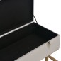 vidaXL Banco con compartimento 105 cm gris de terciopelo vidaXL Banco con compartimento 105 cm gris de terciopelo