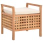 vidaXL Banco de almacenamiento de madera maciza de nogal 49x48x49 cm vidaXL Banco de almacenamiento de madera maciza de nogal 49x48x49 cm