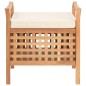 vidaXL Banco de almacenamiento de madera maciza de nogal 49x48x49 cm vidaXL Banco de almacenamiento de madera maciza de nogal 49x48x49 cm